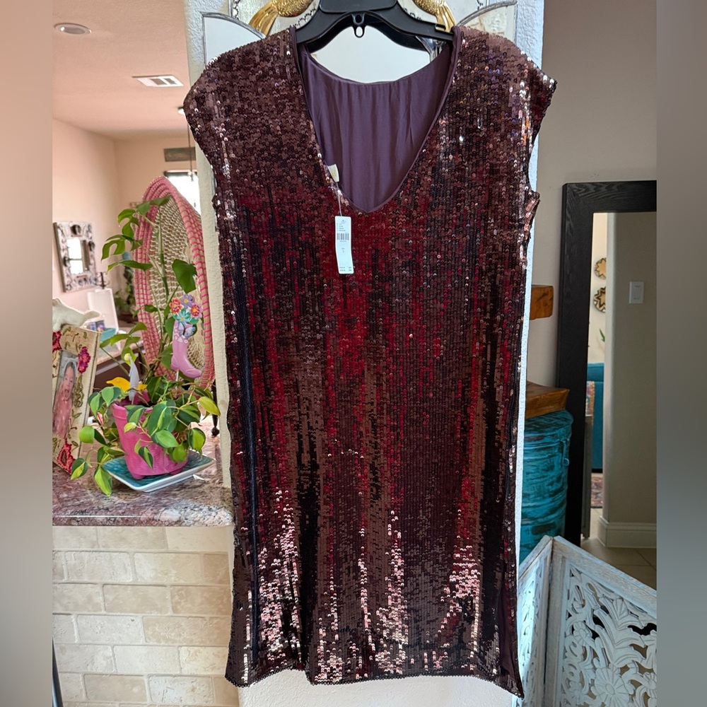 Anthropologie Sequined Mini Dress Small - Picture 3 of 12